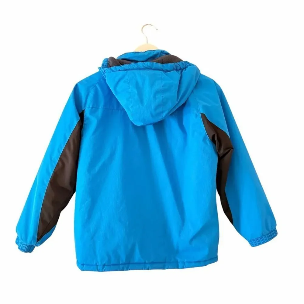 Boy's Waterproof Ski Jacket Blue Kids Outdoor Snowboarding windproof Fleece Line
